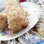 Крабовый салат рулетом