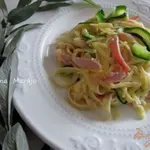 Таглиателли с цукини и ветчиной