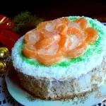 Торт «Мандарины на льду»