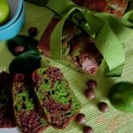 Мраморный кекс (шоколад-шпинат)
