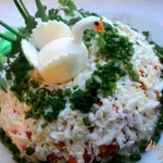 Салат с кальмарами « Лебединое озеро»