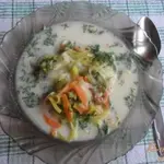 Сырный суп с креветками Послепраздничный