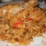 Курица тушеная с рисом