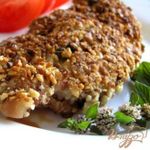 Шницель с мятой, миндалем и кедровыми орешками