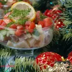 Сельдь с овощами в горчичном соусе