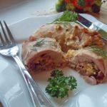 Куриный рулет с ветчиной и сыром