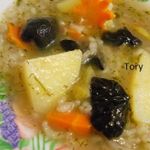 Рисовый суп с маслятами