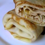 Блины с паштетом и сыром