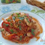 Овощное рагу с курицей