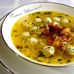 Суп с овощами, грибами и фрикадельками