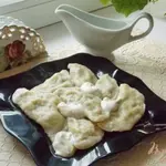 Вареники на кефире с грибами и картошкой