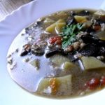 Грибной суп с перловой крупой