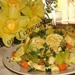 Куриная грудка с овощами
