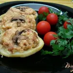 Картофель фаршированный шампиньонами