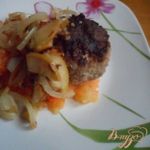 Пюре из картофеля с мускатной тыквой и фрикаделькми