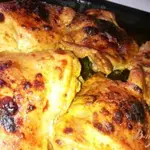 Курочка запеченная в хреновом маринаде.