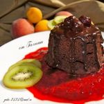 Шоколадный кекс с вишней в микроволновке