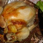 Курица,фаршированная айвой,курагой,черносливом
