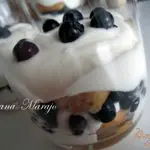 Творожный мусс с черникой