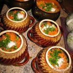 Грибы с картошкой в горшочке.
