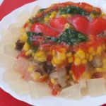 Заливное из курицы с овощами и грибами