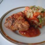 Курица в томате с мексиканским рисом
