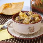 Орзотто с шампиньонами и тыквой