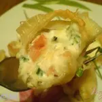 Лумакони с лососем и сырным кремом