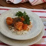 Курица, запечённая в кисло-сладком соусе