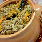 Постный горшочек с гречкой.