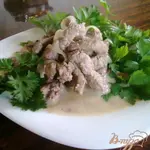 Печень по Строгановски.