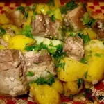 Свинина приготовленная в  микроволновке.