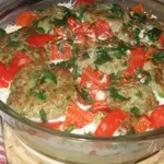 Овощная запеканка с рыбными котлетами