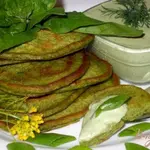 Шпинатные блины с брынзой