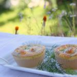Мини-запеканки из саго с лососем