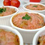 Порционная запеканка с баклажанами и мясом Красная шапочка:)