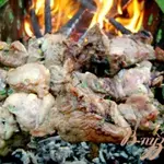 Шашлык из свинины в кефире с зелёным луком