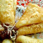Вкусные сырные блины
