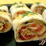 Закусочный рулет из лаваша с овощами!