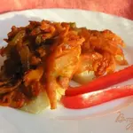 Хек с овощами