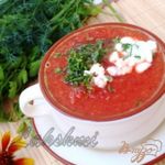 Крем-борщ из яблок и свеклы