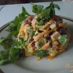 Салат с фасолью и кинзой Юбилейный