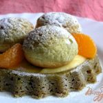 Цитрусовый тарт с чаем матча и профитролями