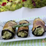 Баклажановые рулетики с изумрудной начинкой