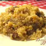Плов с куриными желудками