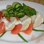 Салат с грейфрутом и курицей