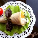 Рожки с куриным паштетом