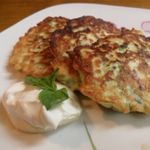 Латкес из цукини с козьим сыром