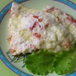 Омлет с сыром и помидорами