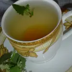 Чай с абрикосом,нектарином и мятой.